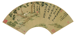 古代人物装饰扇面