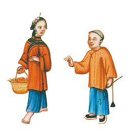 中国风手绘古代男女