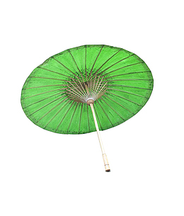绿色油纸伞