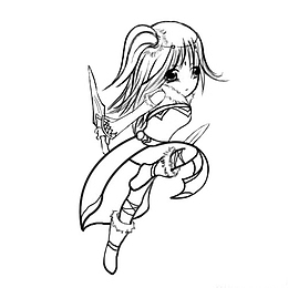 简笔画古风侠客