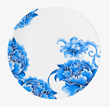 纹样免抠素材png青花瓷盘子png大气中国风青花图腾背景素材psdjpg青花