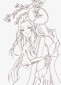 古风男子人物手绘图