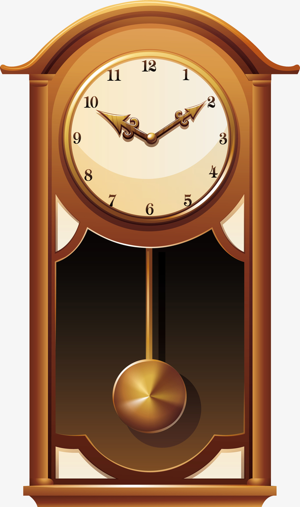 矢量时尚室内复古壁钟陈列