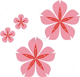 桃花手绘桃花矢量