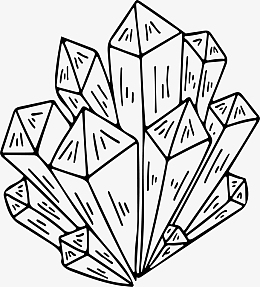 卡通简笔画水晶钻石装饰设计