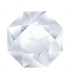 卡通白色透明水晶素材图