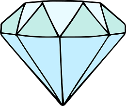 蓝色卡通珠宝矢量图