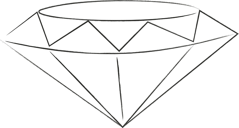 简易线条钻石素材