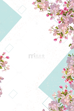 二十四节气之春分手绘花朵春色边