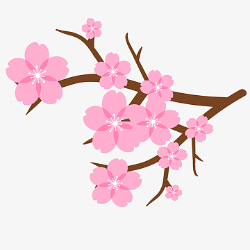 时尚花朵桃花樱花矢量素材