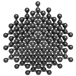 黑色钻石晶体结构分子形状素材