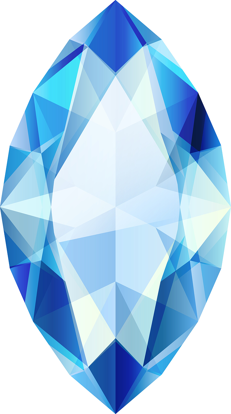 创意蓝色水晶宝石素材图