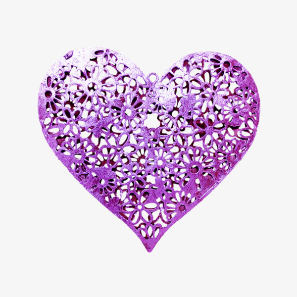 紫色可爱头像心形图片