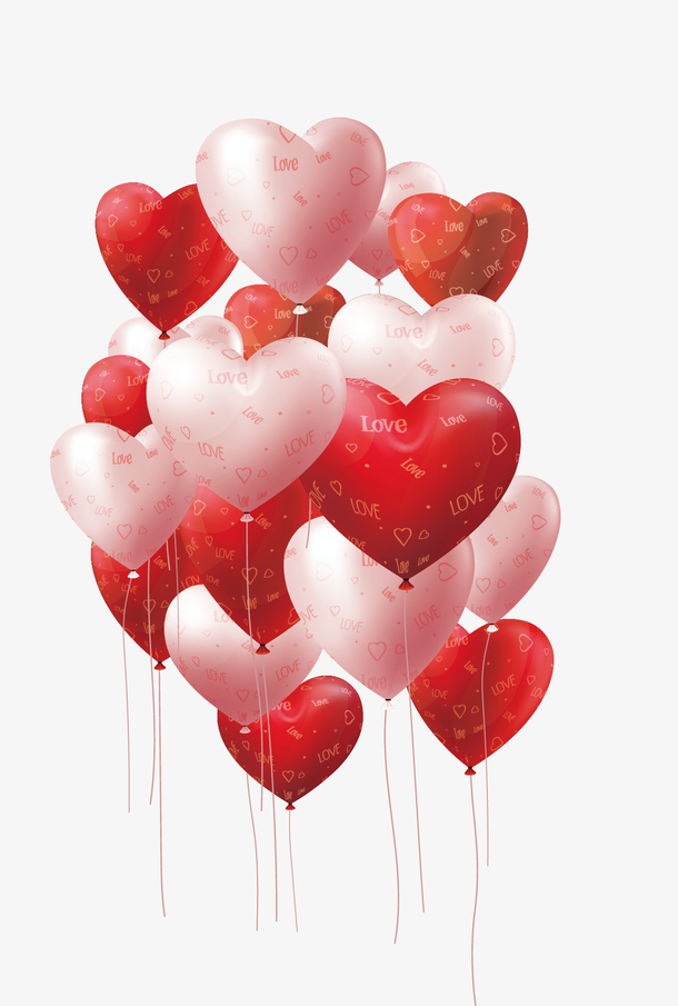 矢量图气球的告白