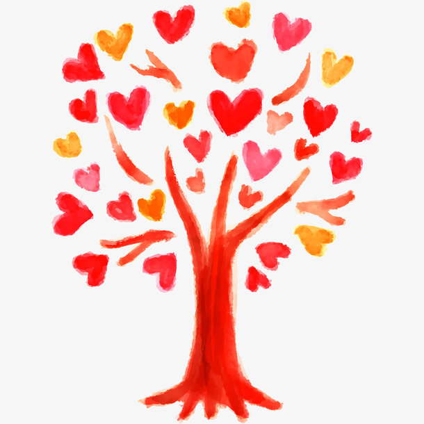 七夕情人节爱心树免费下载