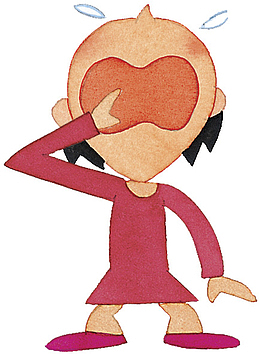 仰头哭泣的孩子