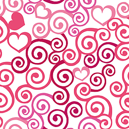 矢量心形花纹背景