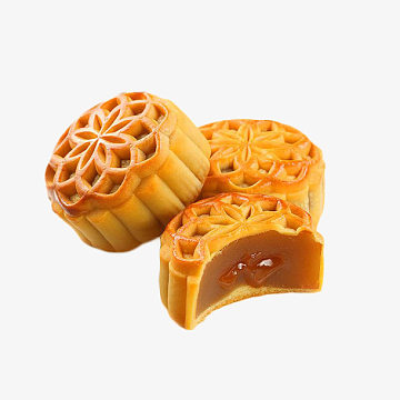 花纹美味流心月饼