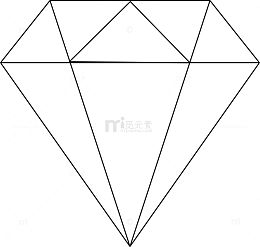 线条钻石矢量图