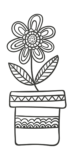 美丽的花朵简笔画