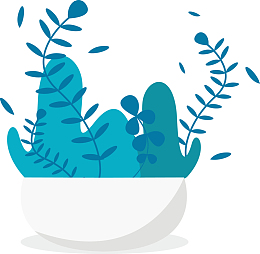 创意矢量绿色盆栽植物图