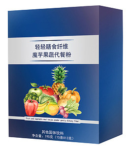轻轻膳食纤维魔芋果蔬代餐粉