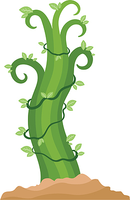 绿色卡通藤蔓植物