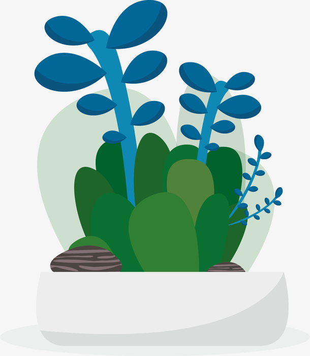 美丽的扁平化植物图