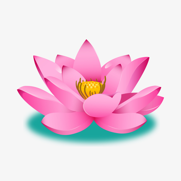 关键词 : 卡通植物,卡通荷花,红色荷花,盛开的花卉,矢量图,背景装饰