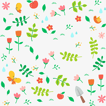清新春天元素设计矢量