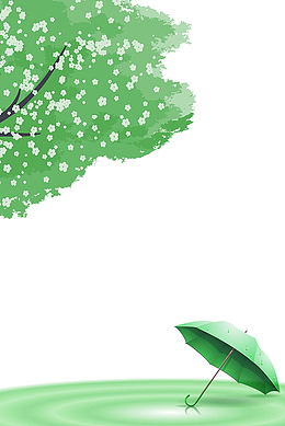 春季谷雨景色装饰边框