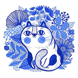蓝色小猫