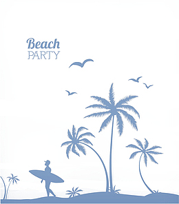 清凉夏日棕树海边封面