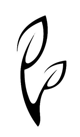 简约手绘黑色树叶