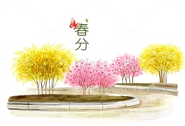 二十四节气春分之梦幻多彩树木主