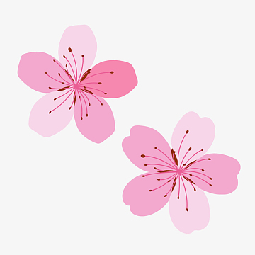 浪漫樱花装饰矢量素材