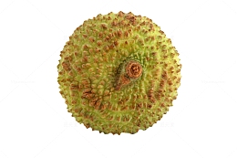 绿色完整味甜的新鲜荔枝实物