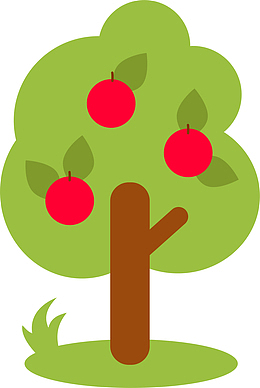 卡通简约苹果树