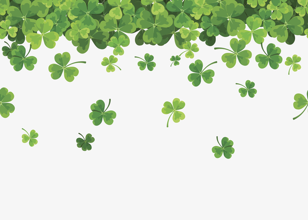 绿色清新幸运草装饰背景