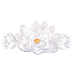 矢量创意白色莲花