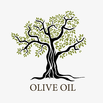 矢量卡通简洁橄榄树橄榄叶