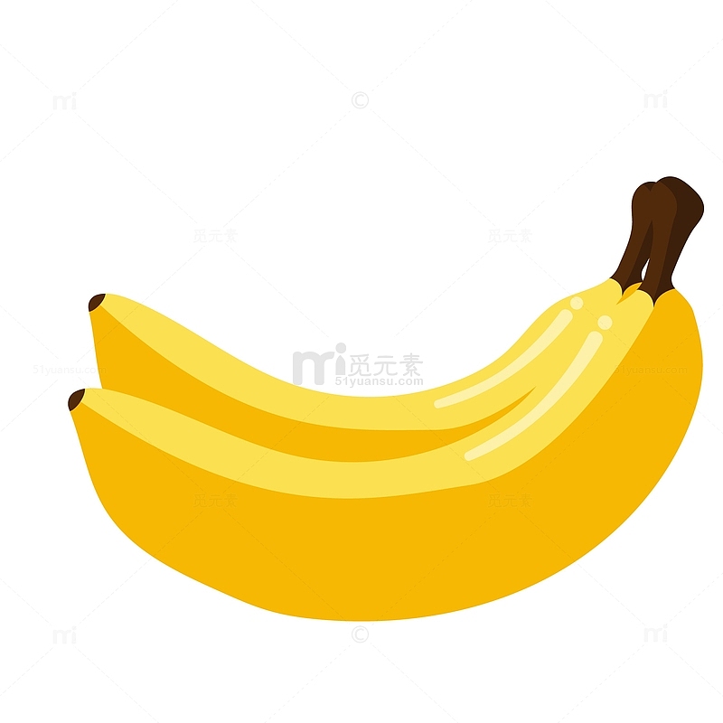 黄色的香蕉矢量图