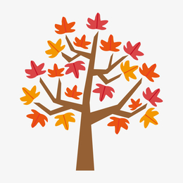 红枫叶卡通设计元素_红枫叶卡通免抠素材_觅元素51yuansu.com