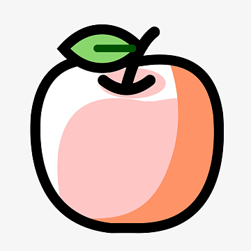 红色手绘苹果元素