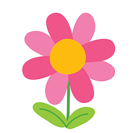 卡通可爱的矢量图小花