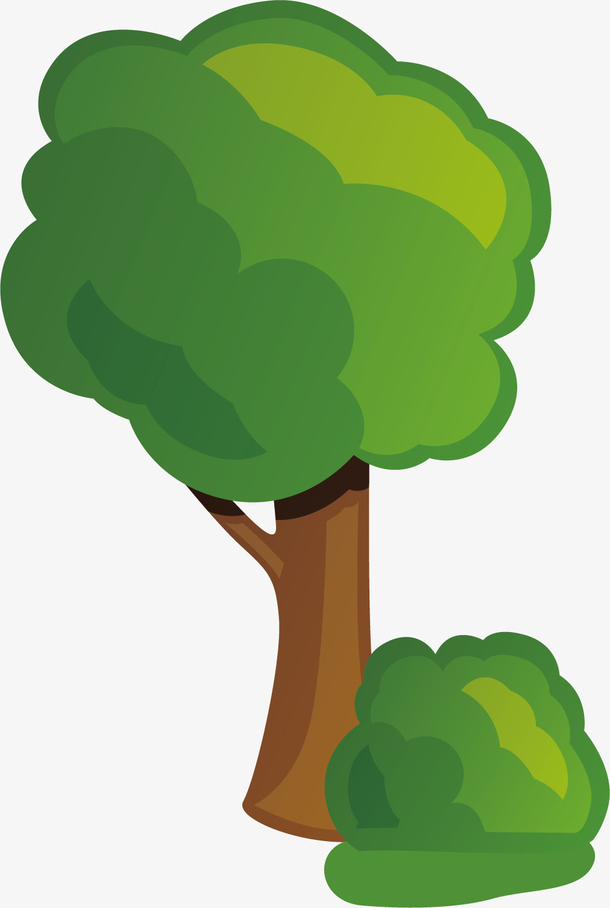 矢量图绿色参天大树