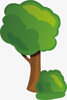 矢量图绿色参天大树