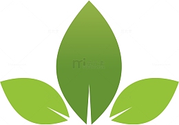 矢量图美丽树叶宣传标签