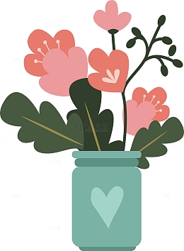 盆栽植物矢量图下载