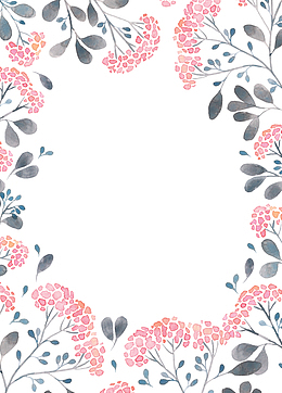 手绘叶子边框免抠图